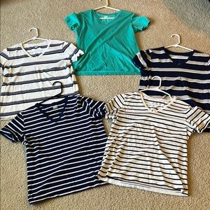 5 Lands End Supima Cotton tshirts